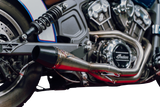 Sawicki Speed Shop Indian Scout Shorty Brushed Ss W/ Blk End Cap 930-01361