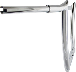 Chrome Baggernation 12-inch OEM Monkey Bars handlebars for 1986, 1995 Harley Davidson bikes, featuring 13-fltr and 23-flhr design.