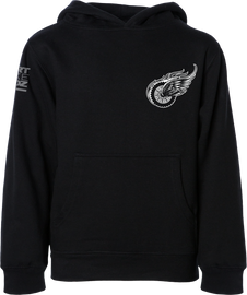 Two Wheels Youth Hoodie Black Ym