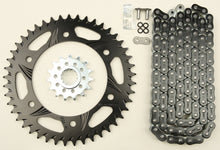 Load image into Gallery viewer, Sprocket/Chain Kit Stl/Alu 15/45t Blk Rx3 520 108l Blk