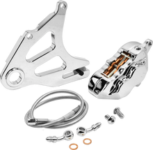Load image into Gallery viewer, 4 Pist Rear Caliper Kit Chrome St 18 Up