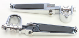 Pair of Emgo rubber footpeg inserts for motorcycle foot controls, model 56-2045, shown on a motorcycle footpeg.