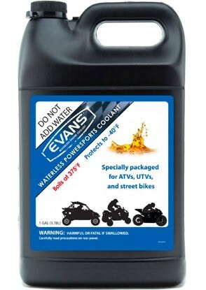 Evans Waterless Coolant 1 Gal, part of a 4-case pack, chemical coolant product from Evans for engine cooling systems.