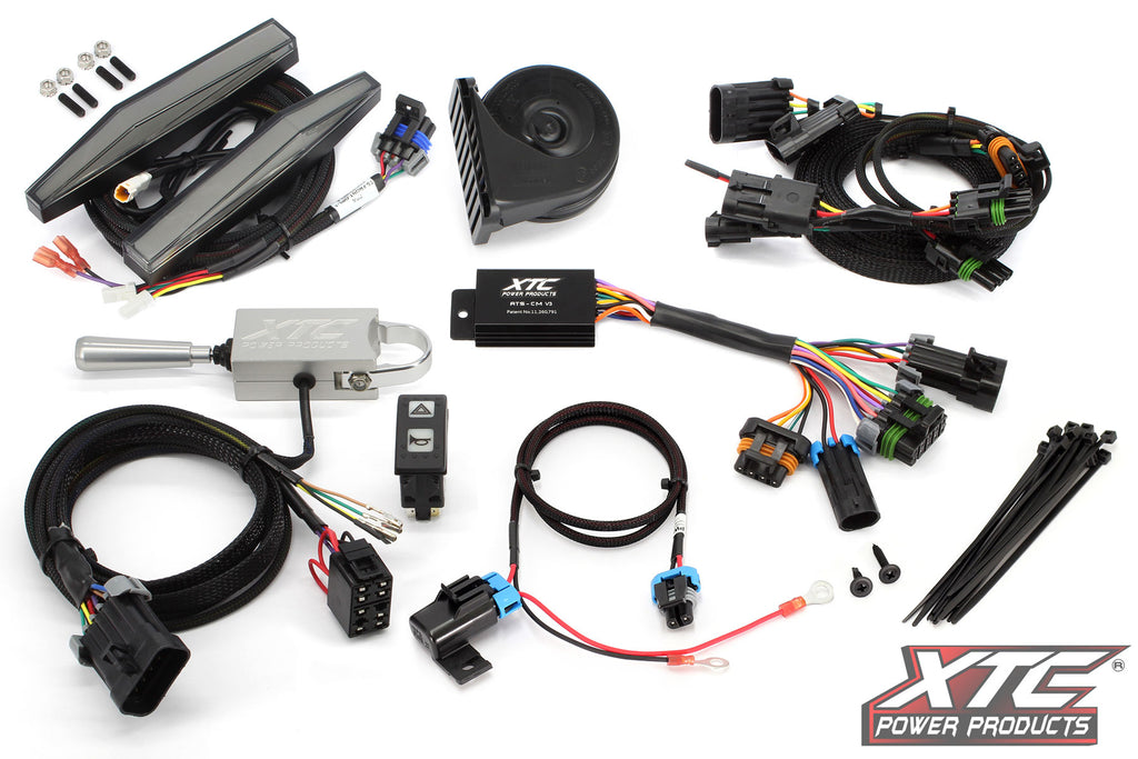 Auto Turn Signal Kit W/ Billet Lever And Front Drl Lights Can