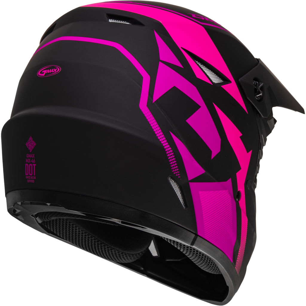 Youth Mx 46y Compound Helmet Matte Black/Pink Ym