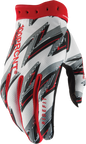 Ridefit Gloves White/Red Xl