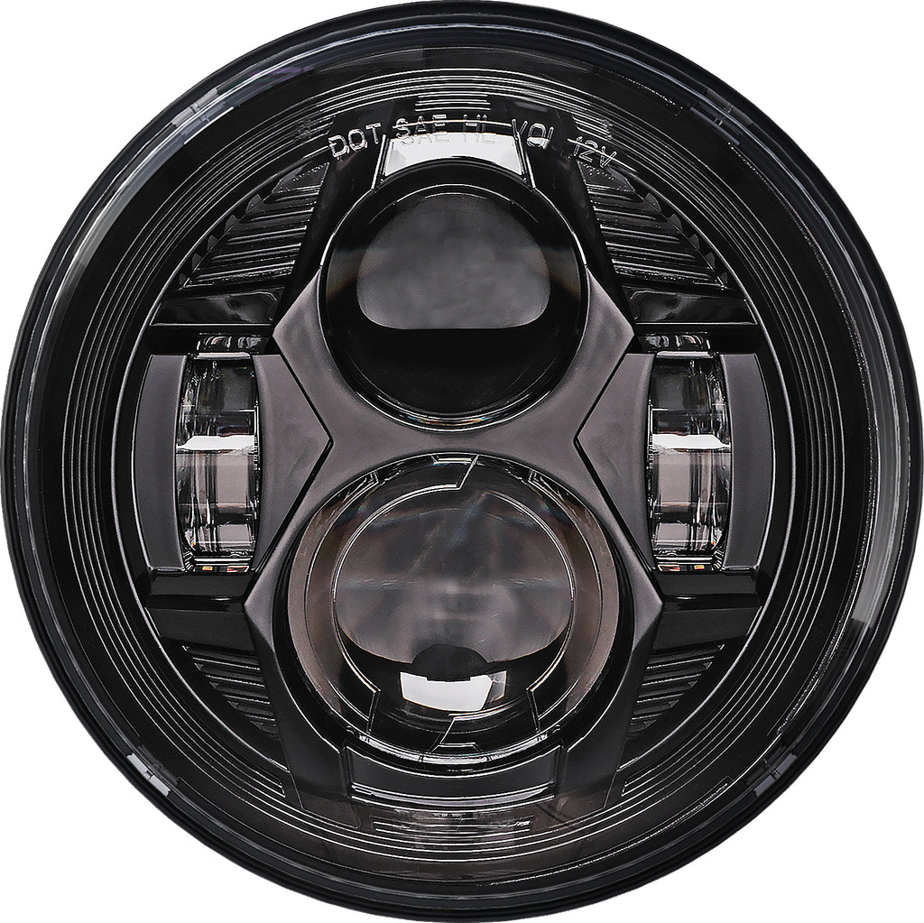 7" Led Headlight Black