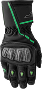 S1 Glove Blk/Flo Green Leather Lg