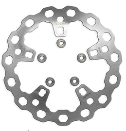 GALFER stainless steel 11.8-inch Permtr Cubiq Fr brake rotor for bicycles, featuring a sleek, durable design.