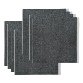 DEI Boom Mat Acoustic Tiles 8 Pack, soundproofing foam panels, black, rectangular, designed for acoustic treatment in rooms.