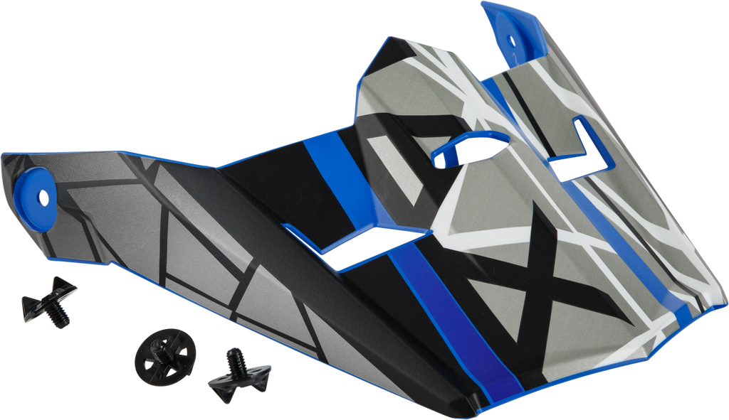 Visor W/Screws Mega Mx 46y Matte Blue/Black/White Ys Yl