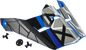 Visor W/Screws Mega Mx 46 Matte Blue/Black/White Xs Sm