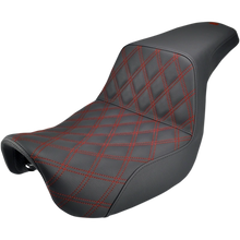 Load image into Gallery viewer, SADDLEMEN STEP UP RED LATTICE STITCH HARLEY DYNA 06-17 - The Speed Shop Canada