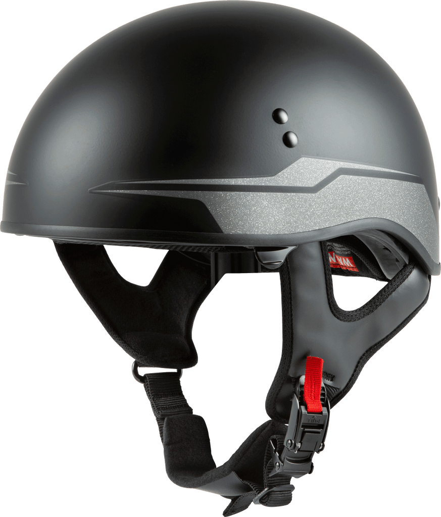 Hh 65 Half Helmet Source Naked Matte Black/Silver Md