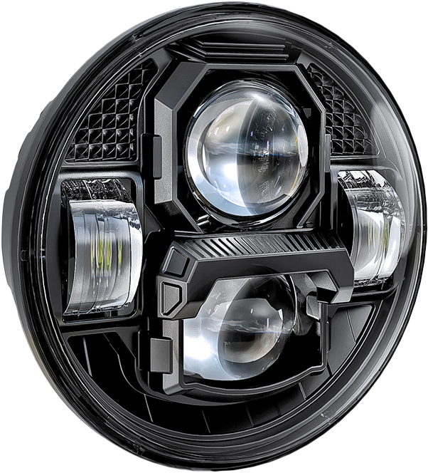 5 3/4" Led Headlight Rugged Ultra View Black