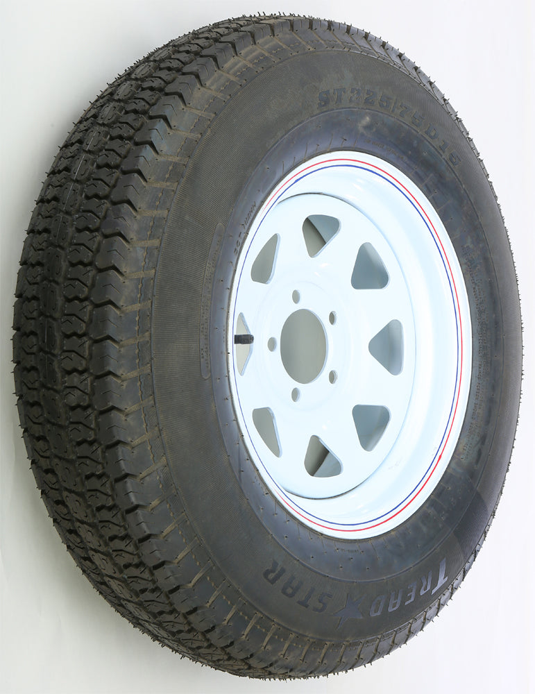 Trailer Tire And Wheel Assembly White