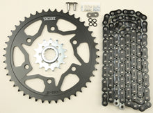 Load image into Gallery viewer, Sprocket/Chain Kit Stl/Stl 15/45t Sil Rx3 520 114l Blk