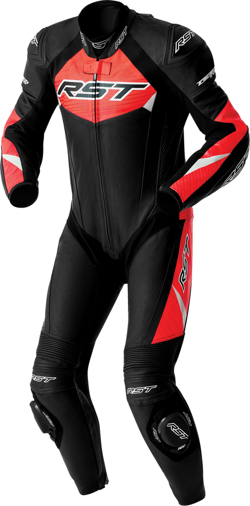 Tractech Evo D3o Suit Blk/Flo Red Leather Md