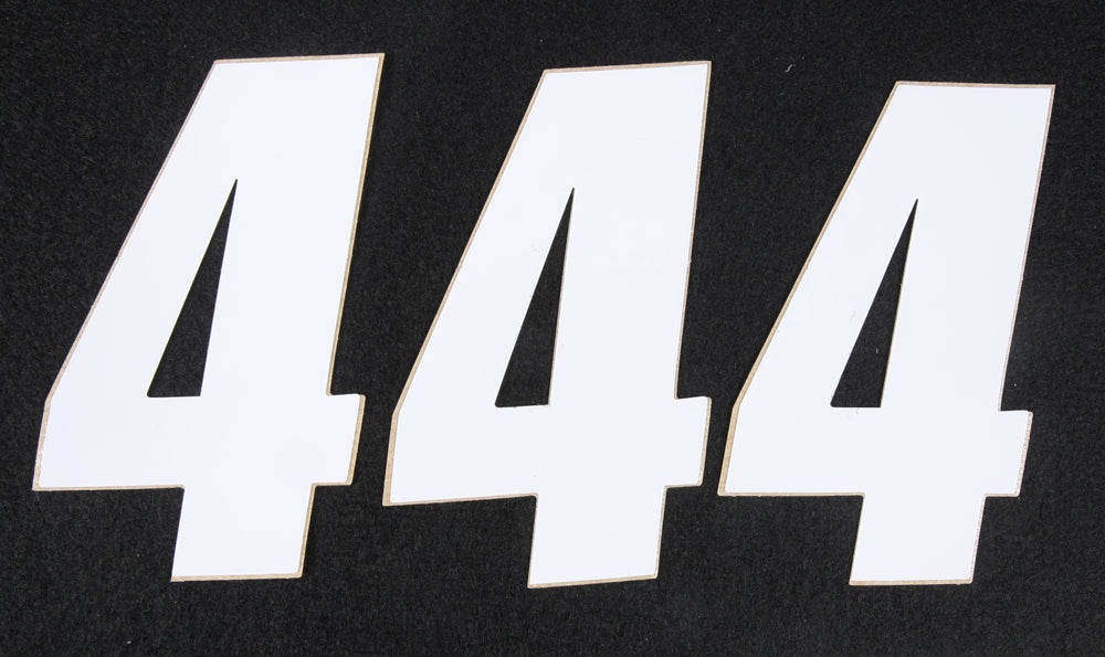 Number 4 White 4" 3/Pk