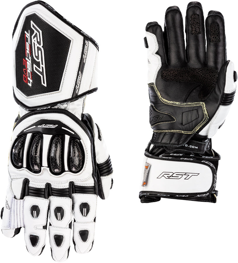 Womens Tractech Evo 4 Ce Glove White/Black Leather Md