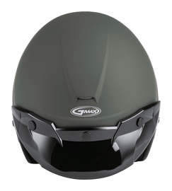 Of 2 Open Face Helmet Matte Green Xs