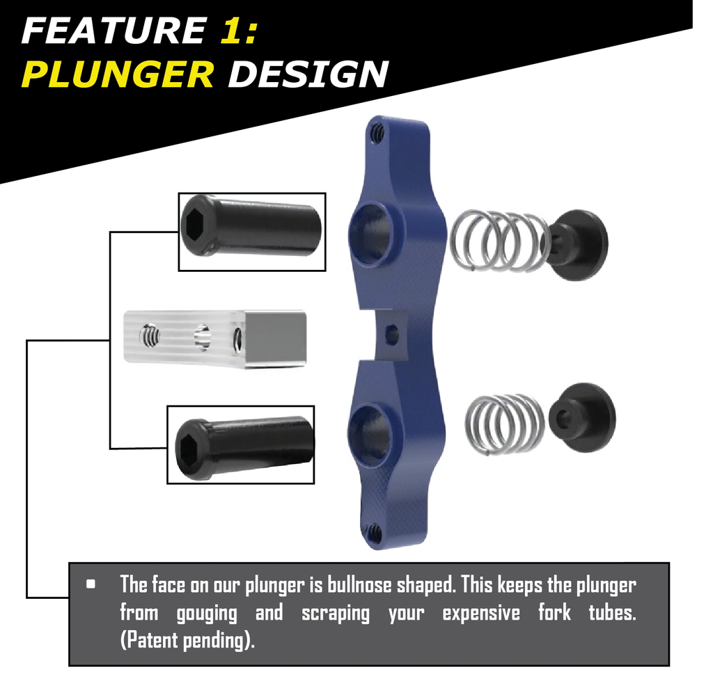 Tamer Double Button X Wing Blue suspension component with blue and black design, featuring two buttons for secure attachment.