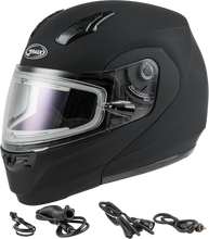 Load image into Gallery viewer, Md 04s Modular Snow Helmet W/Electric Shield Matte Blk Xs