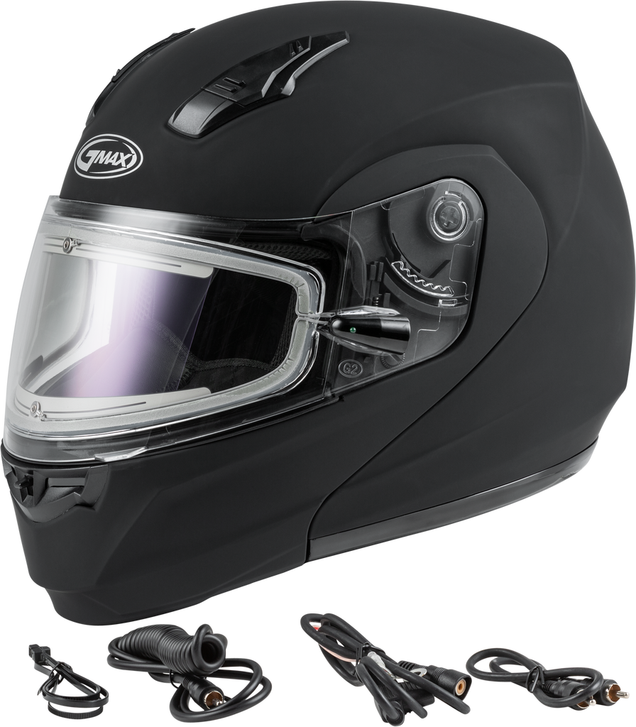 Md 04s Modular Snow Helmet W/Electric Shield Matte Blk Md