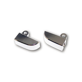 Pair of chrome M8 CNC turn signal mounts or brackets by HIGHSIDER, designed for motorcycle signaling systems.