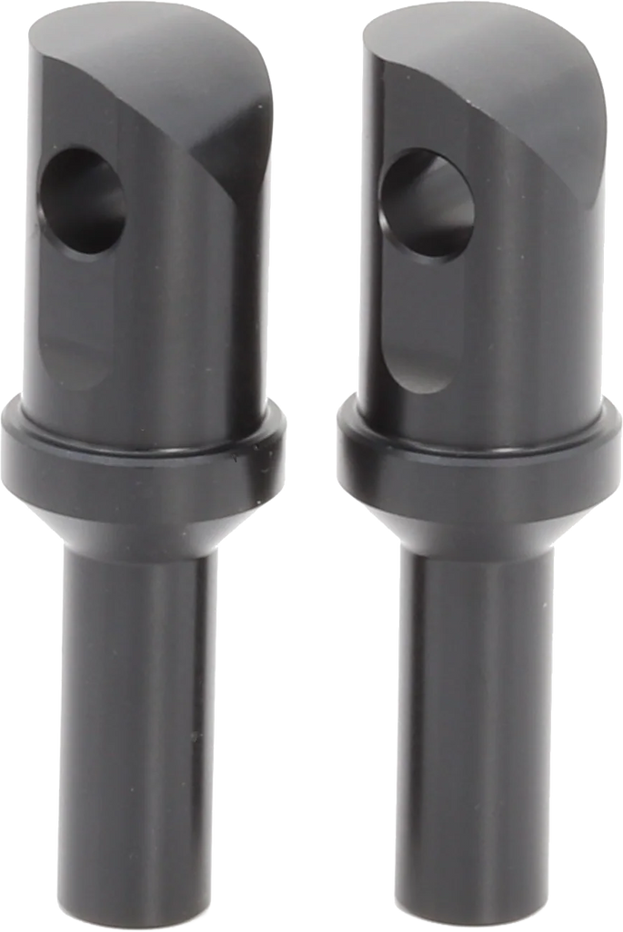 FLO MOTO Savage Passenger Clevis foot controls for Indian Challenger motorcycle, showing metal components and mounting hardware