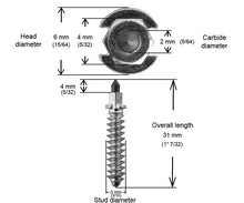 Load image into Gallery viewer, 1 1/4" 32mm Shoulder Studs Qty 150