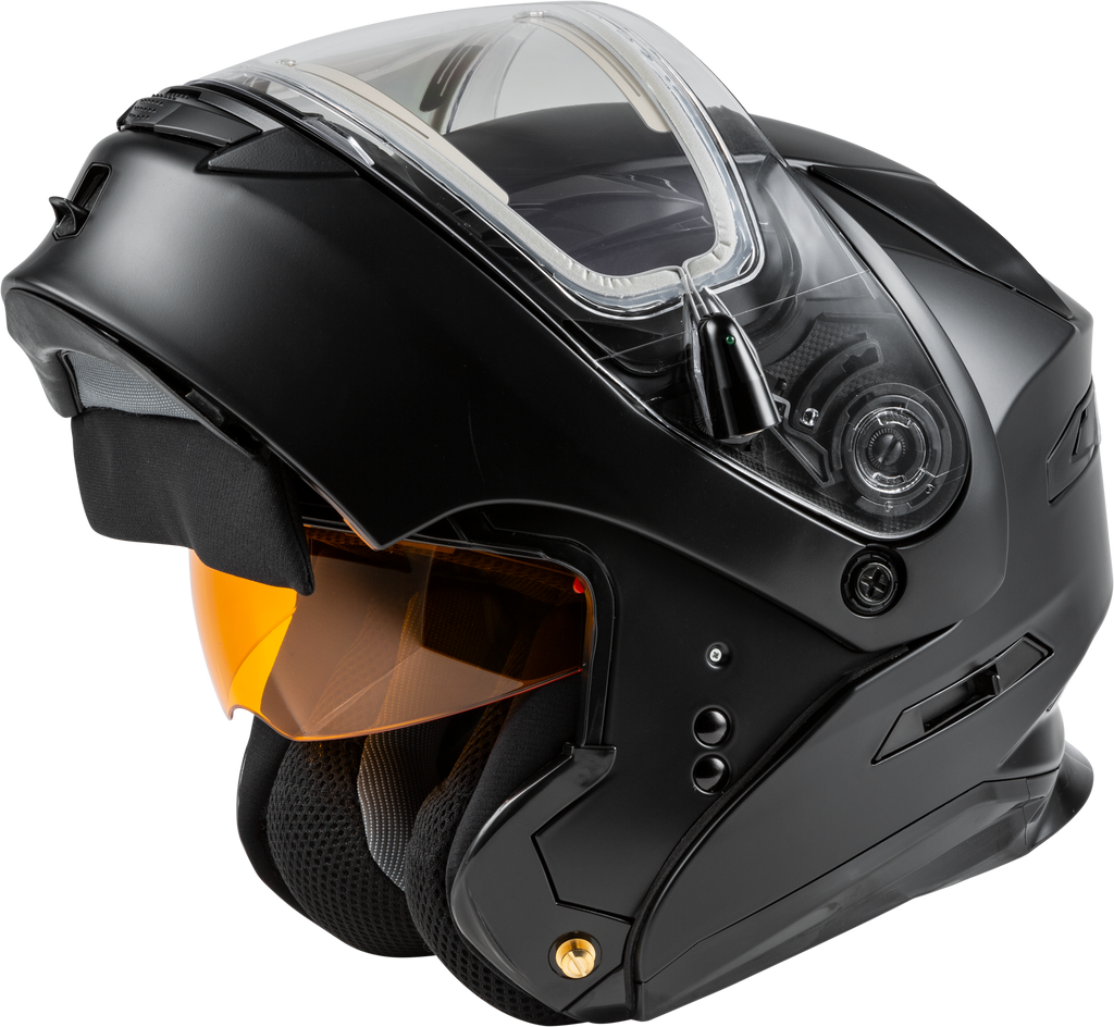Md 01s Modular Snow Helmet W/Electric Shield Matte Blk Lg