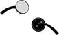Billet Round Mirror Left Black