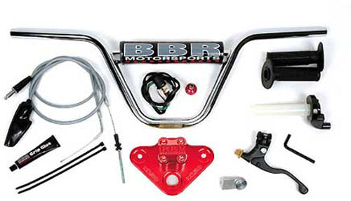 H Bar/Triple Clamp Kit Red