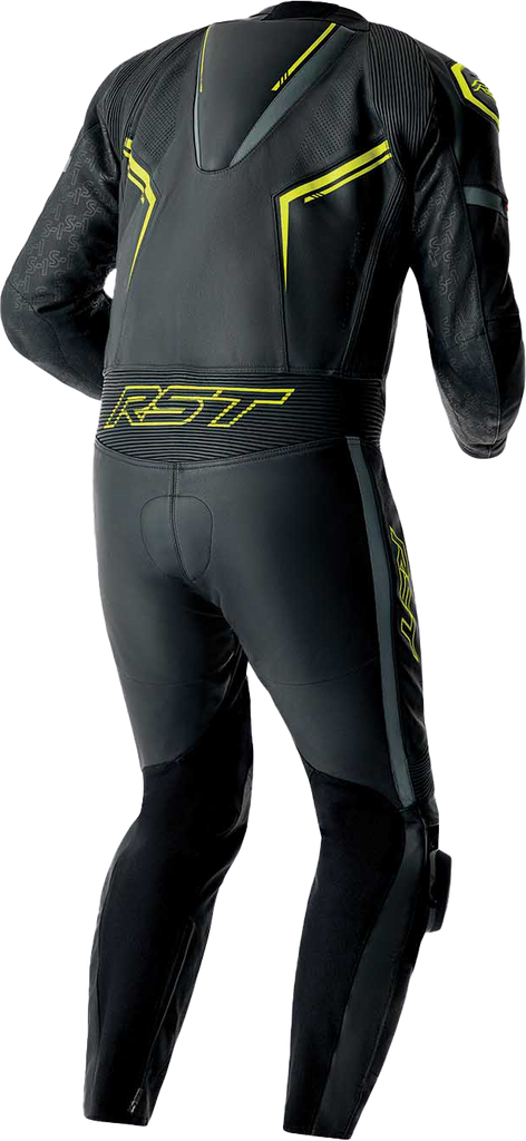 S1 D3o Suit Blk/Gry/Flo Yel Leather Md