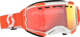 SCOTT Fury Snowcross Goggle in orange with enhancer red chrom lens, designed for snow sports eyewear protection.