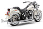 Bad Hombre True Dual Fishtails Chrome Softail 97 06