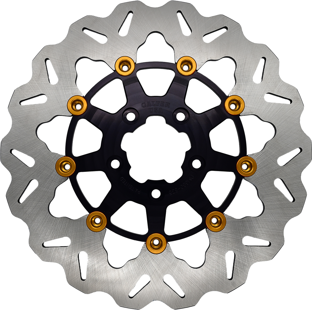 Rotor 11.8" Floating Wave Fr Black/Gold Buttons