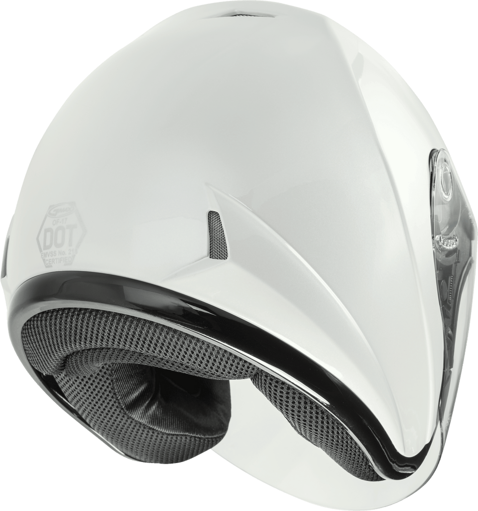 Of 17 Open Face Helmet Pearl White Lg