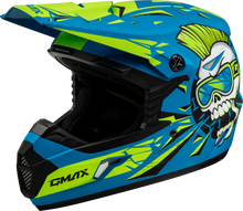 Load image into Gallery viewer, Youth Mx 46y Unstable Helmet Matte Blue/Green Ys