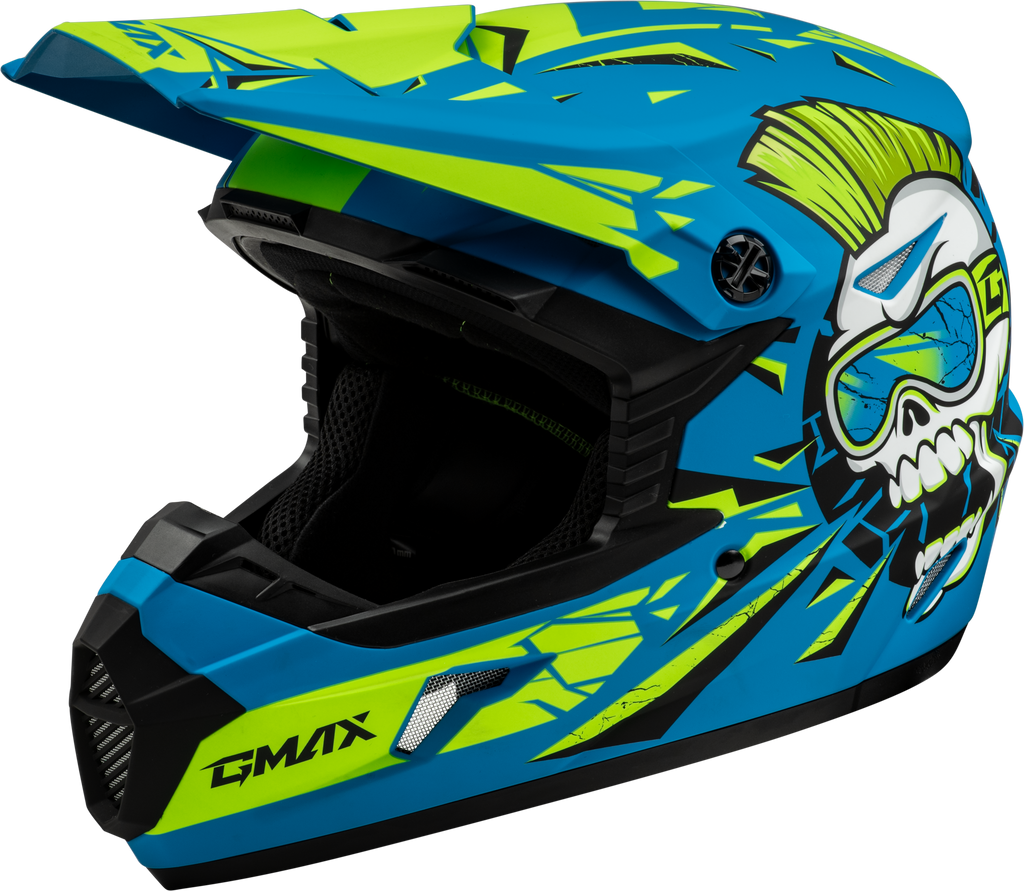Youth Mx 46y Unstable Helmet Matte Blue/Green Yl