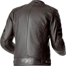 Brown leather RST Hillberry D3o jacket for men, featuring a stylish design with visible zipper details and padded shoulders.