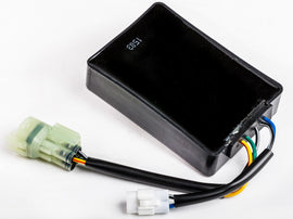 RICKS CDI Box for electrical systems, shown in black with wiring connections, designed for vehicle ignition control.