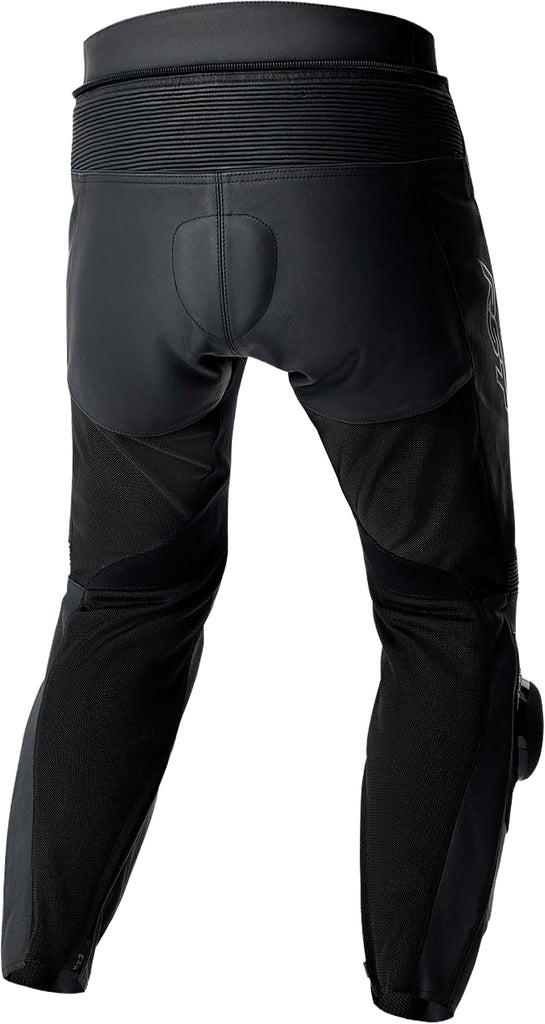 Black RST S1 D3o Mesh Leather Pants, XL size, with protective D3o armor and mesh panels for style and safety.