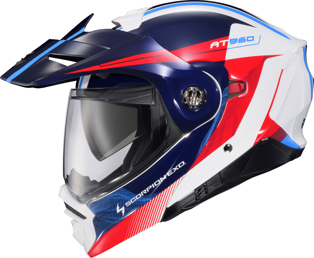 Exo At960 Modular Helmet Topographic 2 Red/Wht/Blue 3x