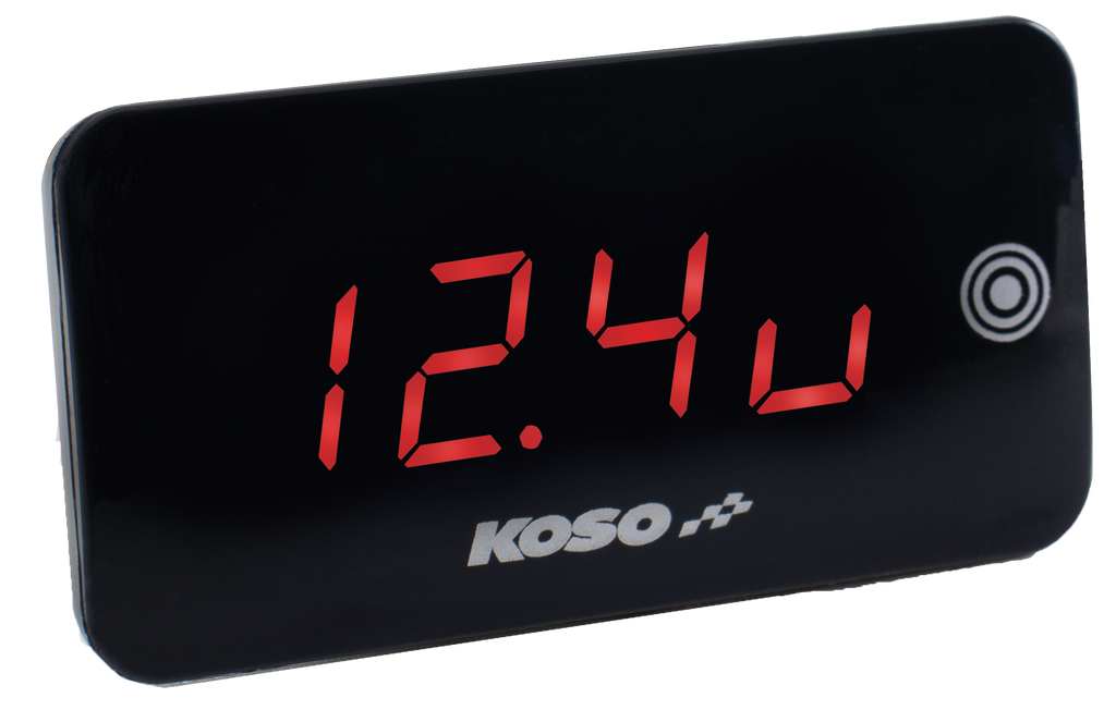 Super Slim Touch Screen Volt & Temp Gauge Red Display