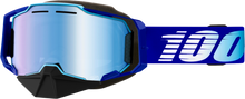 Load image into Gallery viewer, Armega Snowmobile Goggle Blue W/ Yellow Lens