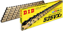 Load image into Gallery viewer, Chain 525vx3 120l Gold/Black