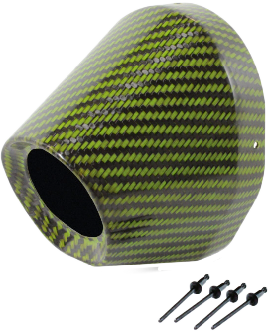 Carbon End Cap Green 1 3/4" I.D.