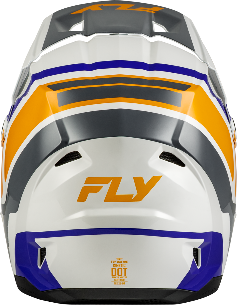 Youth Kinetic Scrap Helmet White/Orange/Blue/Grey Ys